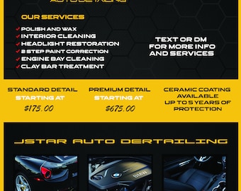 Car Detailing Flyer Template | Auto Business (Digital File)