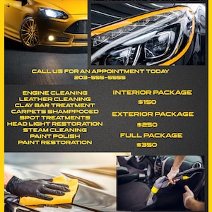 Car Detailing Flyer Template | Car Wash Business (Photoshop, 5x7) (Digital File)
