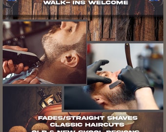 Barbershop Flyer Template | Modern Man Design (Photoshop Editable)