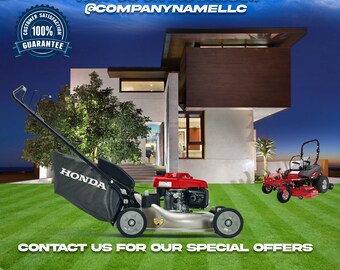 Lawn Care Flyer Template | Editable Photoshop Design (Digital File)