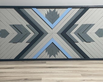 Wood Wall Art, Reclaimed Wood, Wood Wall Decor, Geometric Wall Art, Wood Mosaic, Large Wall Art, Unique Wall Art