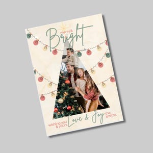 Shine Christmas Card Canva Template Digital Download Holiday Card Photo