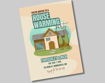 Housewarming Invitation Canva Template