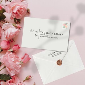Envelope Addressing Template, Printable Envelope Template, Modern Wedding Envelope Addressing Editable, Minimalist Envelope Address, Meghan