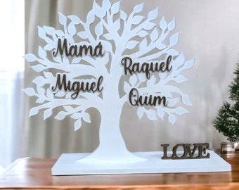 Arbol de la Vida personalizado con nombres. Regalo original y especial para la familia. Recuerdos Unicos, Decoracón del Hogar.