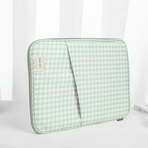 Housse pour ordinateur portable vert blanc échiquier 11 13 pouces Étui pour Macbook pro Étui pour ordinateur portable de haute qualité, Étui pour Macbook, Cadeau pour nouvel emploi