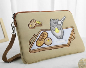 Soft Tablet Laptop Liner Bag for Macbook Air 13.3 Ipad 7/8/9/10th  Generation Case Simple Pouch 11 13 Inch Bag,Rabbit Design