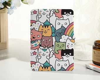 Artistically Cats Personalized kindle case, Personalised Case Cover for Kindle Paperwhite1/2/3/4, Kindle 2019/2022, Kindle Paperwhite Cover