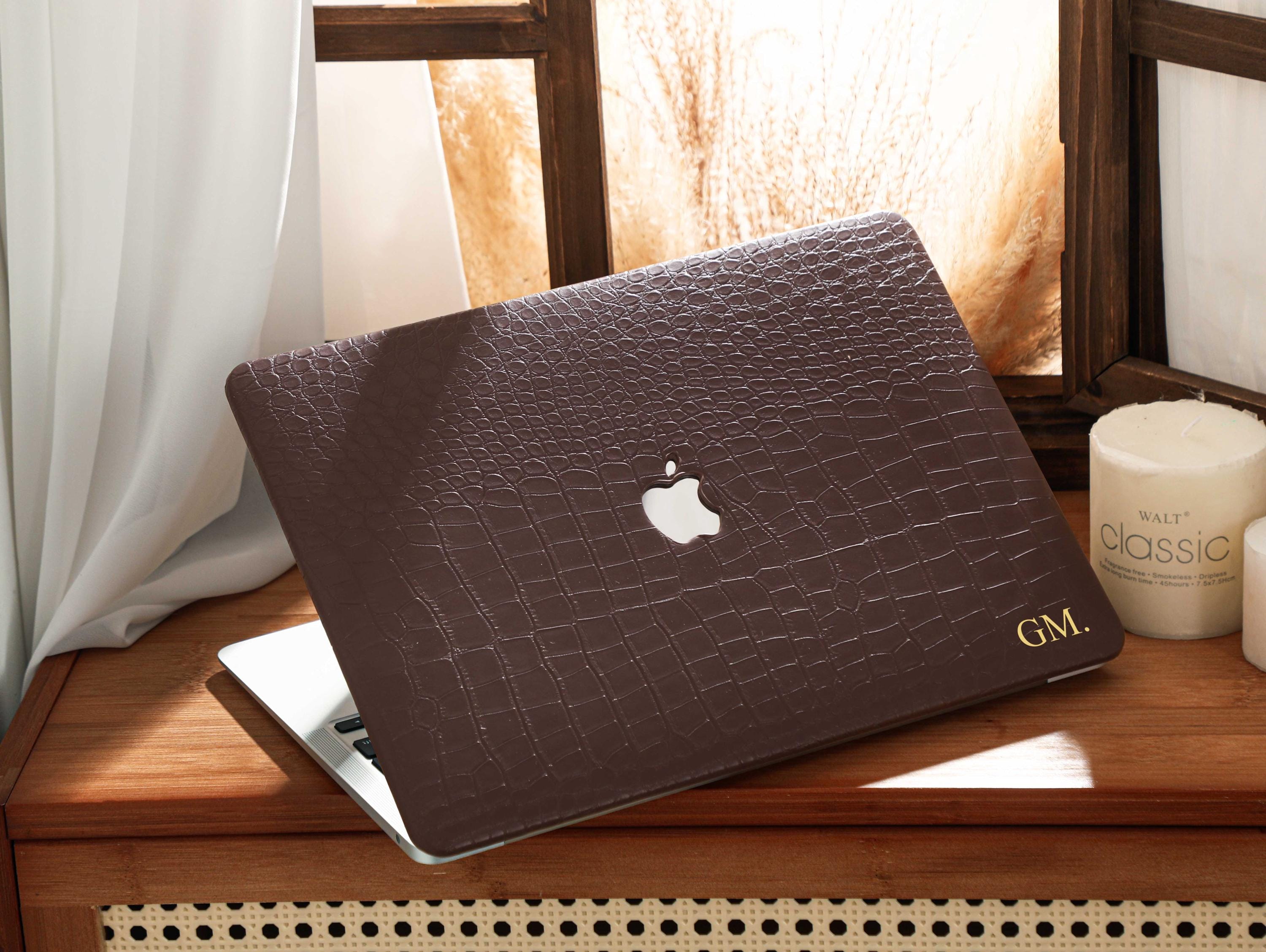 Coffee Crocodile Print MacBook Case for New MacBook Pro16 15 14 13