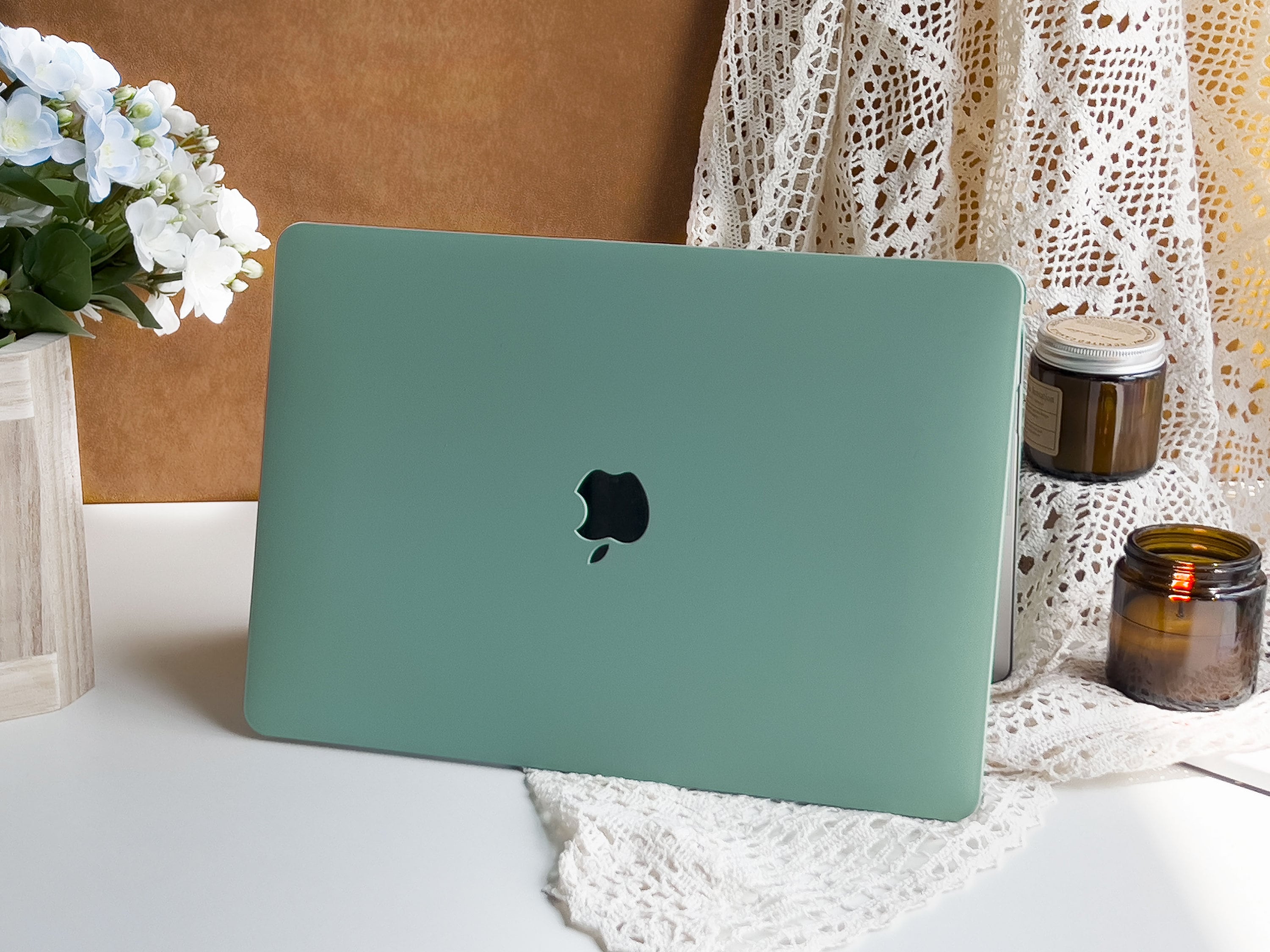 Grey Turquoise MacBook Case for MacBook M1 Chip Air 13 A2337 Pro
