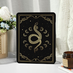 Étui pour iPad Golden Moon Totem Snake avec porte-crayon Apple, pour iPad 9/8, iPad Mini 5/6, iPad Pro 12,9 pouces, iPad Air 4/5e, iPad 2019-2022