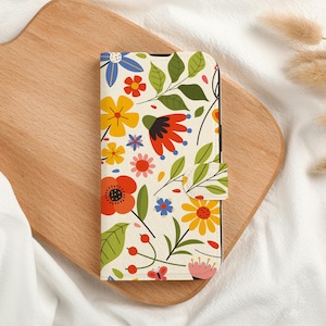 Nice Garden パーソナライズされたウォレット フォン ケース、カード スロット付き、パーソナライズされたウォレット フリップ フォン ケース、iPhone 15 14 13 Pro Max X XS 用