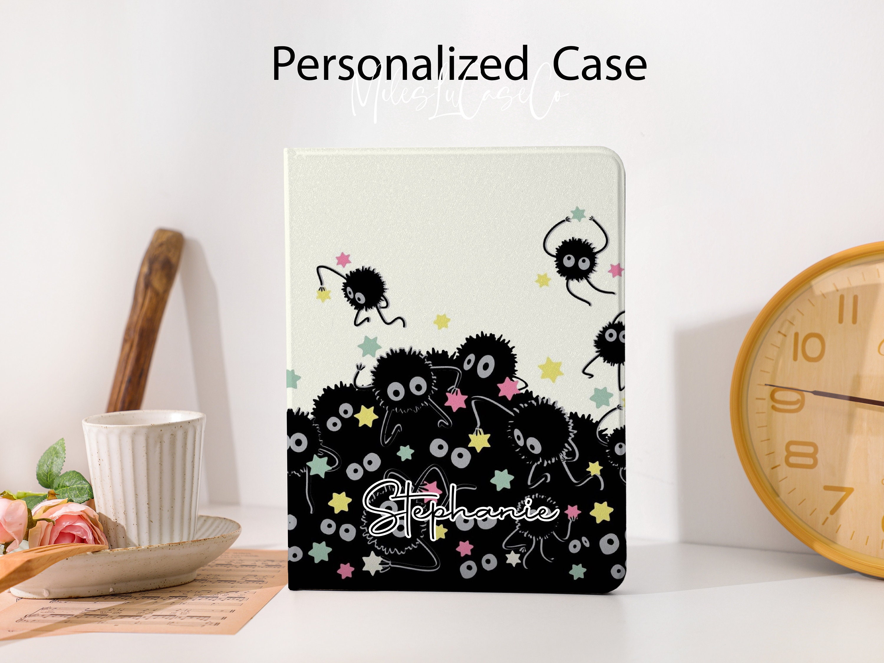 Charcoal Briquette iPad Case With Apple Pencil Holder, iPad Cover