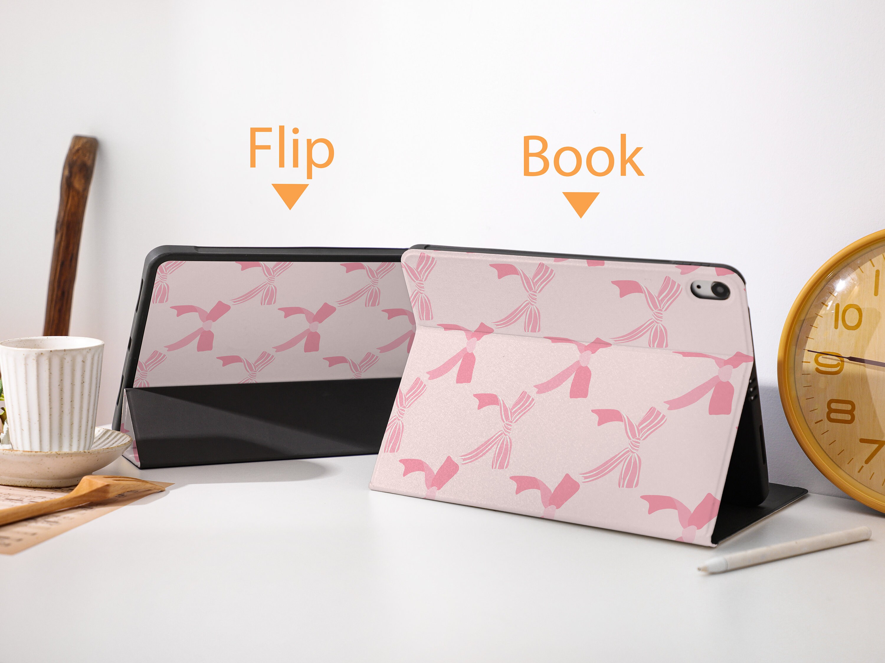Vkooer Custodia per iPad di 10a generazione con portapenne, iPad 11,9 pollici 2022 Custodia a libro in pelle PU premium con supporto multi-angolo per iPad 10 Tablet - Oro rosa