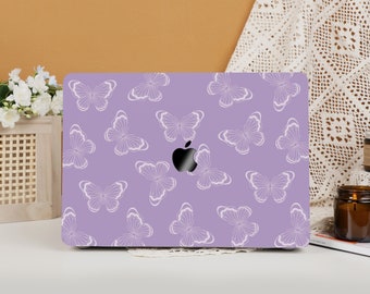 Dream Purple Butterfly Macbook Case For Macbook M1 Chip Air 13 A2337 Pro 13 A2338 A2681 Pro 14 A2442 16 A2485 Macbook 15 12 11 M2-A2681 2338