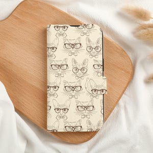 Capa de celular personalizada com estampa de gato fofo e compartimento para cartão, capa de celular flip personalizada para iPhone 15, 14, 13 Pro Max X XS
