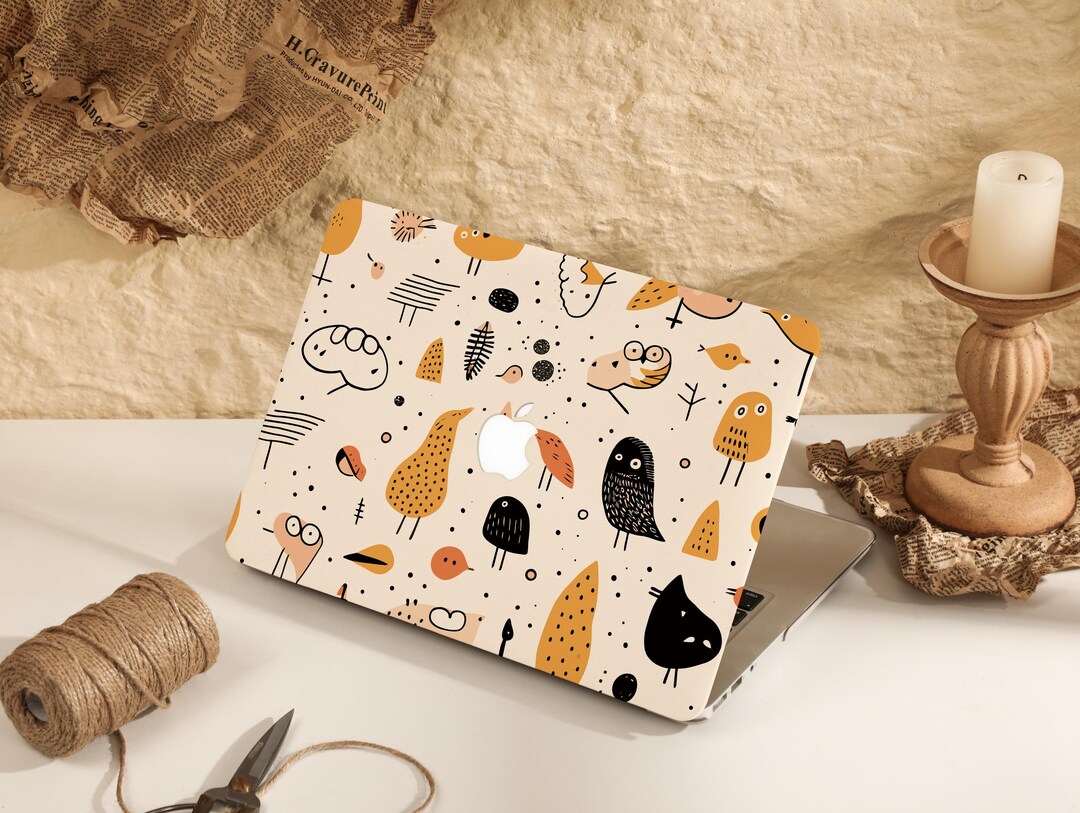 Cute Birdie MacBook Case for New MacBook Air 15 Inch A3114, Hard ...