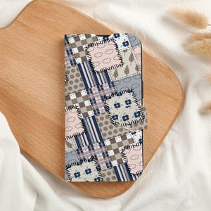 Art Collage Design Personalised Wallet Phone Case with Card Slot, Personalized Wallet Flip Phone Case for iPhone 16 15 14 13 Pro Max X XS