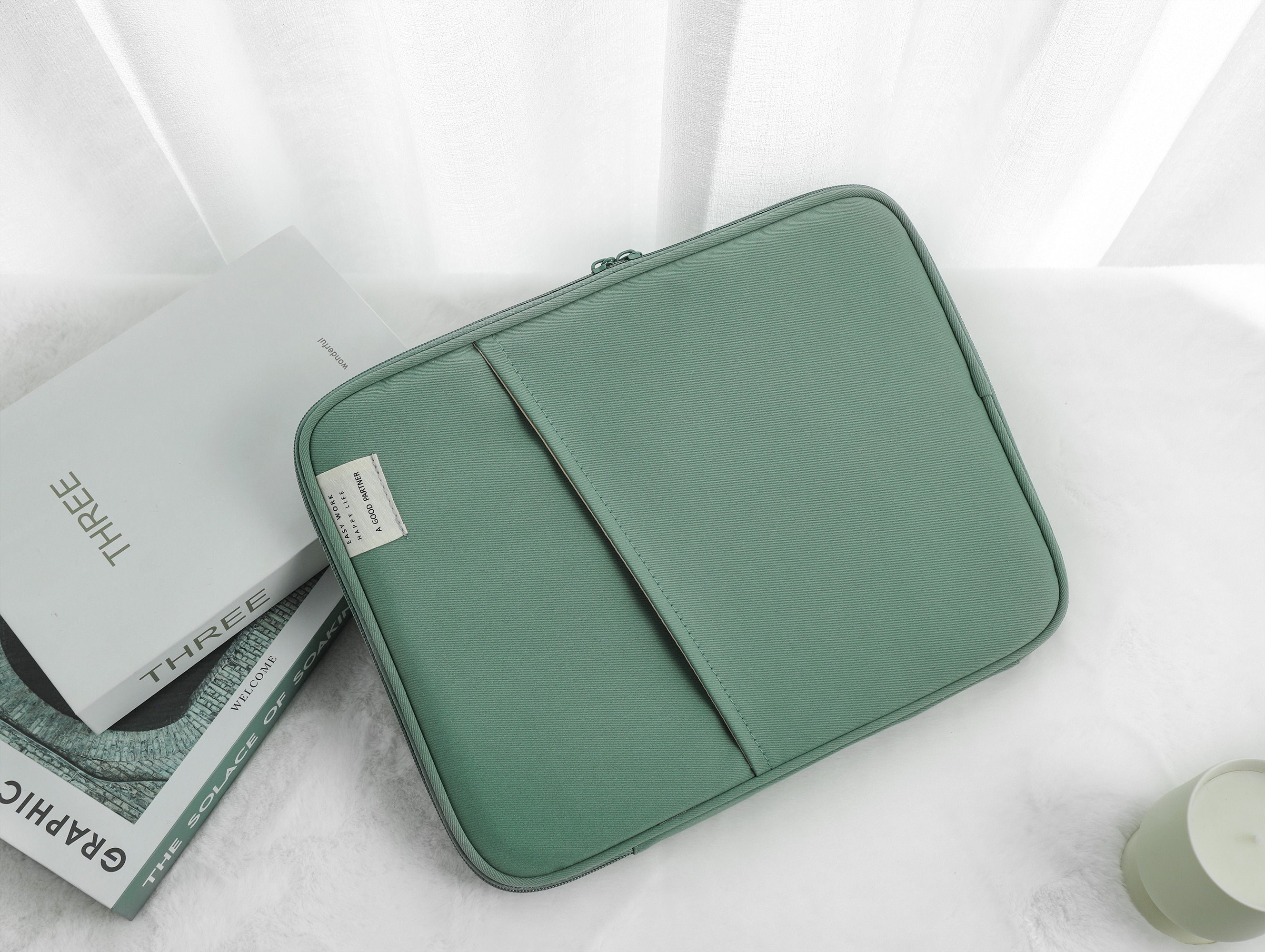 Turquoise Green Laptop Sleeve Liner Bag 11 13 Inch Case for