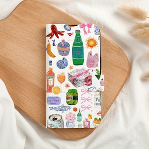 Capa de telefone personalizada com carteira e compartimento para cartão, capa de telefone flip personalizada para iPhone 15 14 13 Pro Max X XS
