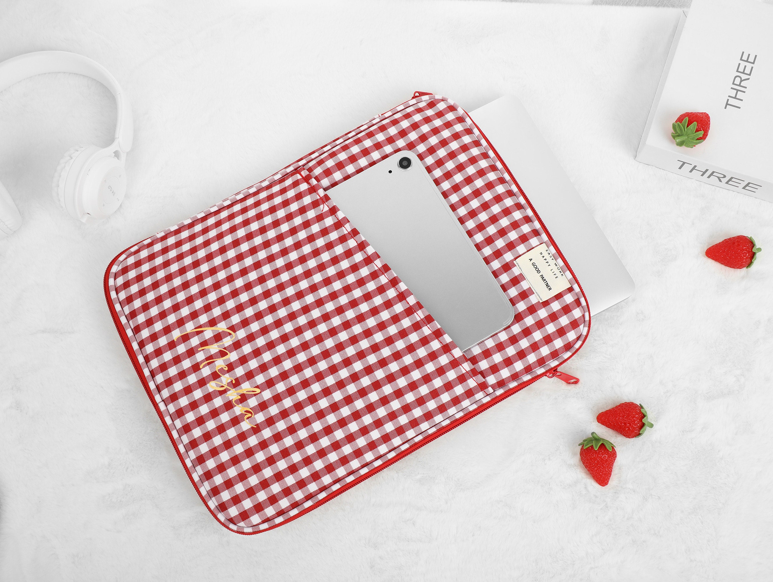 Checker Puff Pattern Laptop Sleeve For 13 Inch Ghana