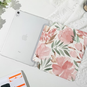 Flora Painting iPad Case with Apple Pencil Holder, For iPad 9/8, iPad Mini 5/6, iPad Pro 12.9inch, iPad Air 4/5th, iPad 2019-2022