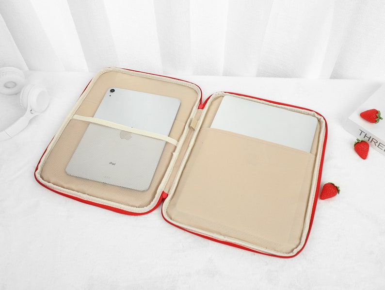 Housse de protection pour ordinateur portable rouge blanc échiquier 11 13 pouces étui pour MacBook pro étui pour ordinateur portable de haute qualité sacoche Macbook, cadeau nouvel emploi image 5