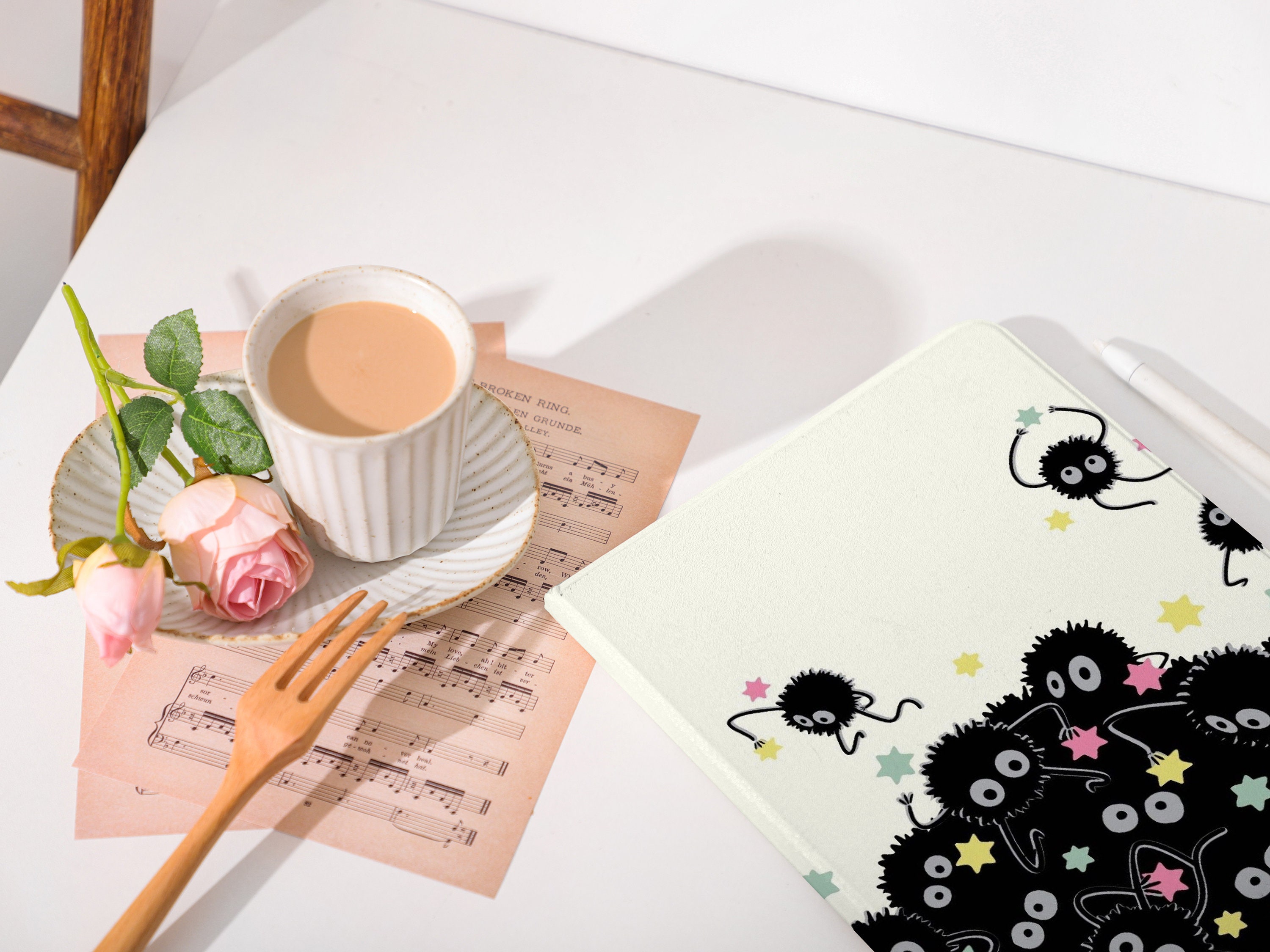 Charcoal Briquette iPad Case With Apple Pencil Holder, iPad Cover