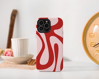 Abstract Art Phone Case, Personalised iPhone Case for iPhone 15 Pro Max - 14 Plus - 13 Pro -12Mini - XSMAX, Custom name phone case