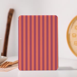 Orange Striped Personalised Case Cover for Kindle Paperwhite1-6, All New Kindle 11th Generation 2024 Case, Kindle Paperwhite Case KindleCase