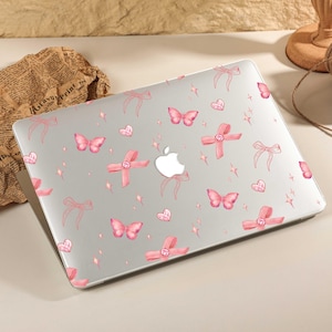Cute Butterfly Crystal Clear MacBook Air Case for New MacBook Air 15 Inch A3114, Macbook Case for Macbook Air 11/13/15 Pro 13/14/15/16,A2337