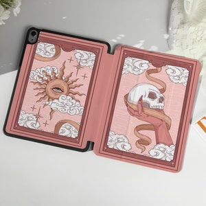 Cute Skull iPad Case with Apple Pencil Holder, For iPad 9/8, iPad Mini 5/6, iPad Pro 12.9inch, iPad Air 4/5th, iPad 2019-2022