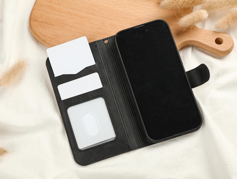 Beautiful Flowers Personalised Leather Wallet Phone Case With Card Slot