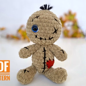 Crochet pattern VOODOO DOLL, Halloween Amigurumi toy easy pattern, Handmade Plush Pattern English, PDF tutorial, decor