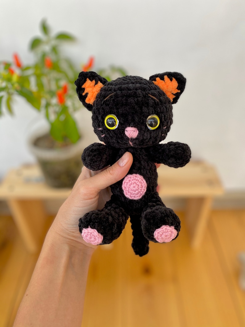 Crochet pattern bundle Pumpkin, Voodoo dolls, Ghost and Black cat Halloween Amigurumi toy pattern, Plush Pattern English, PDF tutorial image 5