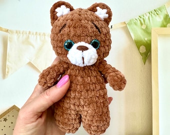 Crochet pattern bear animal - Amigurumi easter pattern plush toy - Pdf English tutorial - baby gift