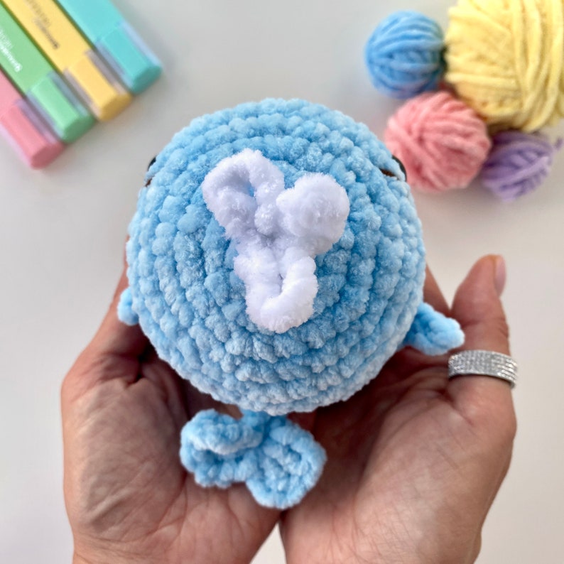Crochet pattern whale sea animal Amigurumi ocean pattern plush toy Pdf English tutorial baby gift afbeelding 3