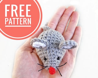 FREE Crochet Mouse pattern - Easy to follow mouse PDF pattern - Handmade toy Pattern in English - Amigurumi toy tutorial - bargain rat