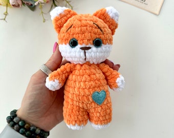 Crochet pattern fox animal - Amigurumi easter pattern plush toy - Pdf English tutorial - baby gift