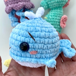 Crochet pattern whale sea animal Amigurumi ocean pattern plush toy Pdf English tutorial baby gift afbeelding 7