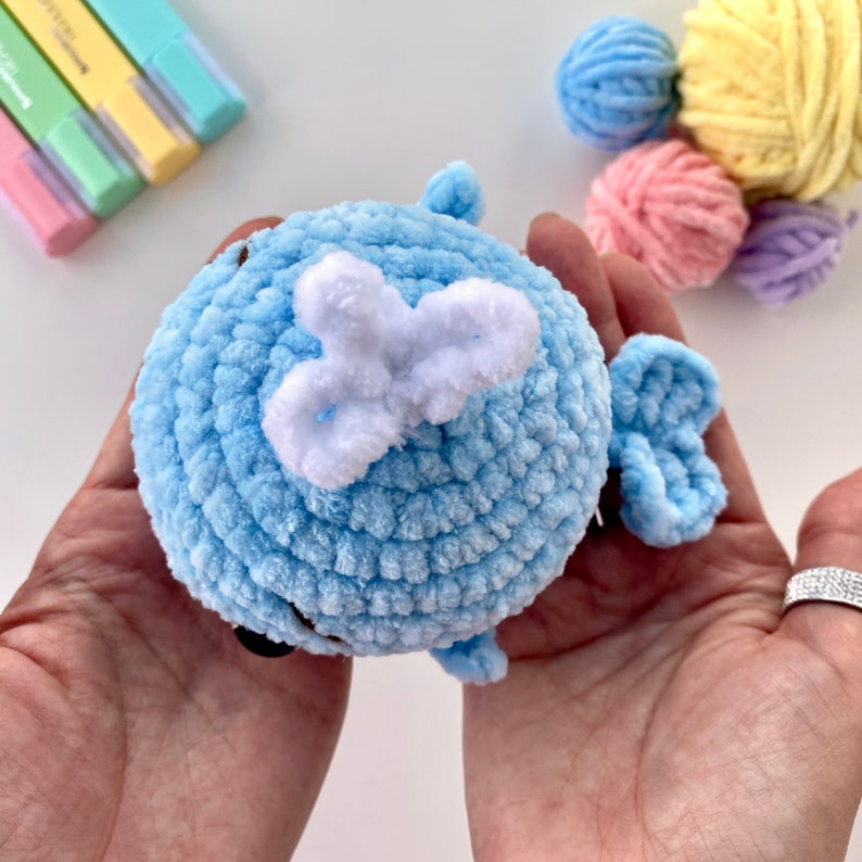 Crochet pattern whale sea animal Amigurumi ocean pattern plush toy Pdf English tutorial baby gift afbeelding 5