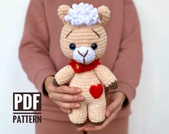 Crochet Llama Pattern – Amigurumi Plush Alpaca Toy (PDF Pattern)
