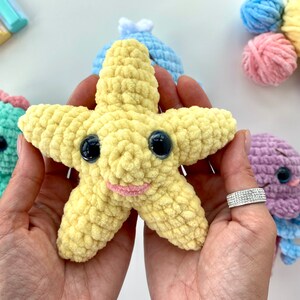 Crochet pattern starfish sea animal Amigurumi ocean pattern plush toy Pdf English tutorial baby gift imagen 2