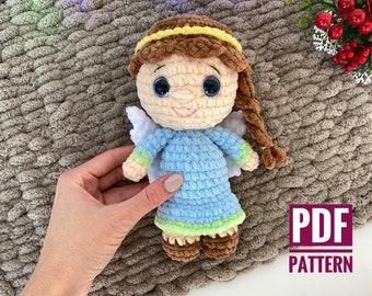 ANGEL CROCHET PATTERN - Christmas Amigurumi pattern plush toy - Christmas gift - Pdf English pattern - New year gift