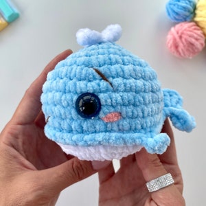Crochet pattern whale sea animal Amigurumi ocean pattern plush toy Pdf English tutorial baby gift afbeelding 2