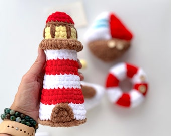 rochet Lighthouse Pattern, Amigurumi Sea Ocean Toy – PDF English