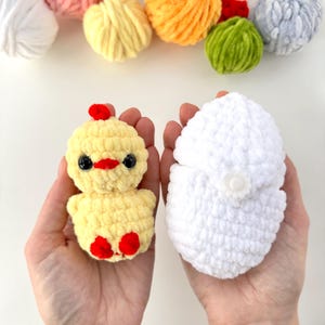 Easter Crochet Pattern – Chick in egg, Amigurumi Plush chicken - ENGLISH PDF Tutorial -  easter decor