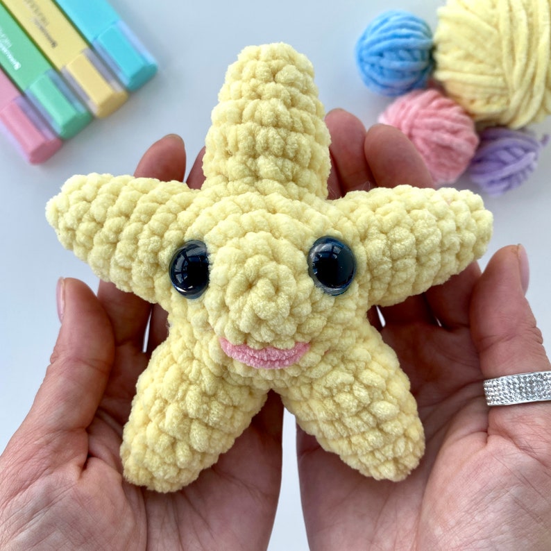 Crochet pattern starfish sea animal Amigurumi ocean pattern plush toy Pdf English tutorial baby gift imagen 6