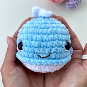 Crochet pattern whale sea animal Amigurumi ocean pattern plush toy Pdf English tutorial baby gift afbeelding 6