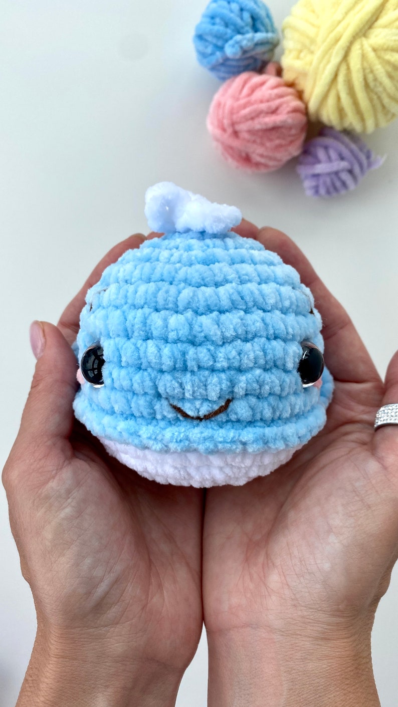 Crochet pattern whale sea animal Amigurumi ocean pattern plush toy Pdf English tutorial baby gift afbeelding 6